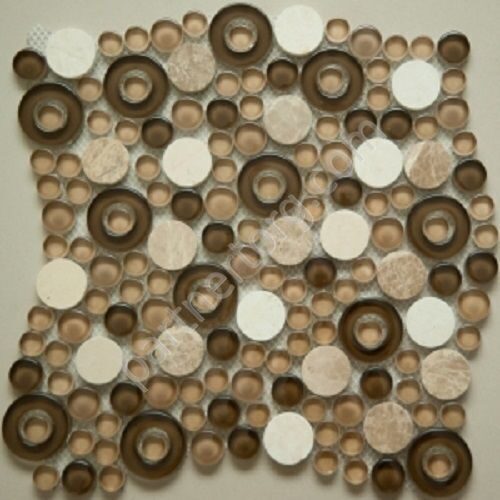 Бежево-коричневая комбинированная мозаика Exclusive series S-825