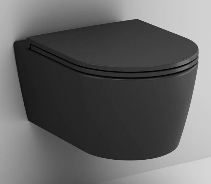 Func C8F1700MBSC черный безободковый подвесной унитаз AM.PM с сидением