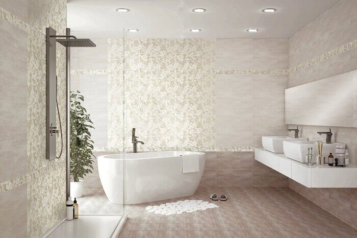 Pandora Crema настенная плитка бежевая полуматовая 31х63см Azori