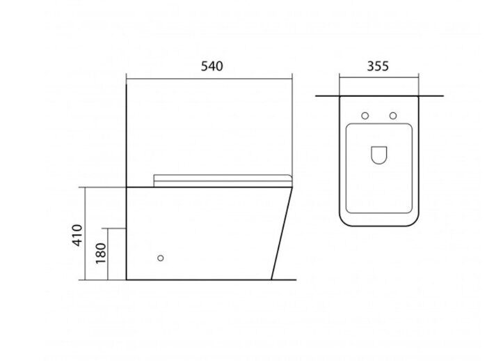 Set BW Aquatek Либра  N-030 3в1: приставной унитаз, скрытый бачек с клавишей смыва