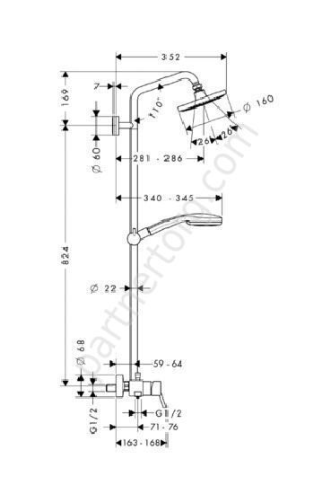 Croma 100 душевая система Hansgrohe