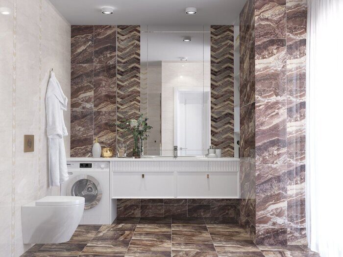 Atlas плитка для пола коричневая матовая 42х42см Azori