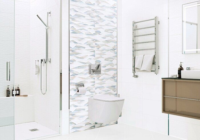 Manhattan White New Trend настенная плитка белая глянцевая 24,9х50см