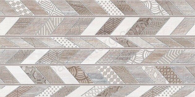 Shabby Chevron декор серый матовый 31х63см Azori