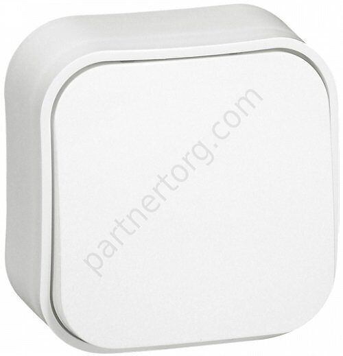 Legrand Quteo выключатель 1-клавишный 10АX 250В, цвет белый