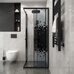 Niagara Eco NG-1010-14QBLACK душевое ограждение 100х100см,  раздвижное, черный профиль стекло Мозаика
