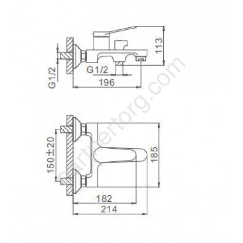 Frap F3245 смеситель для ванны белый/хром