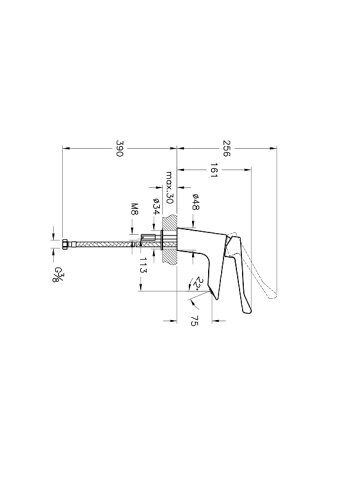 Vitra AquaMed Solid S A42484EXP смеситель для раковины хром