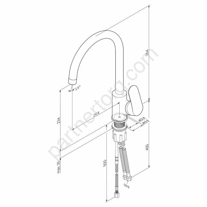 Like смеситель для кухни с каналом для питьевой воды AM.PM F8007700