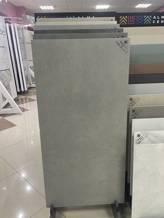 Uniko керамогранит серый матовый 120х60см Alma Ceramica GFU60120UNK07R