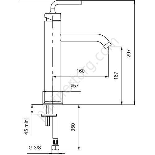 Purist смеситель для раковины Jacob Delafon