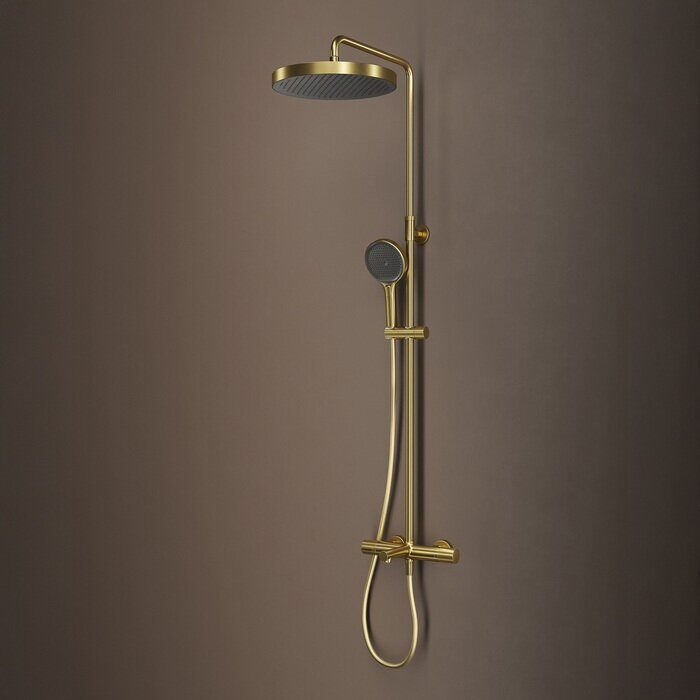 Duna Iddis душевая система с тропическим душем золотая DUNMGSTi06
