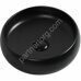 Round-1-MB раковина накладная 360х360х130 без отверстия под смеситель черная матовая