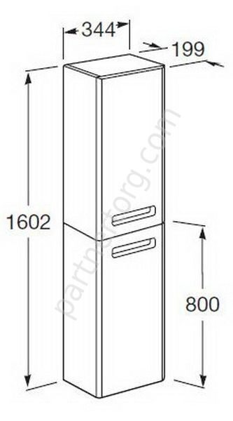 Пенал для ванной комнаты белый Gap Roca