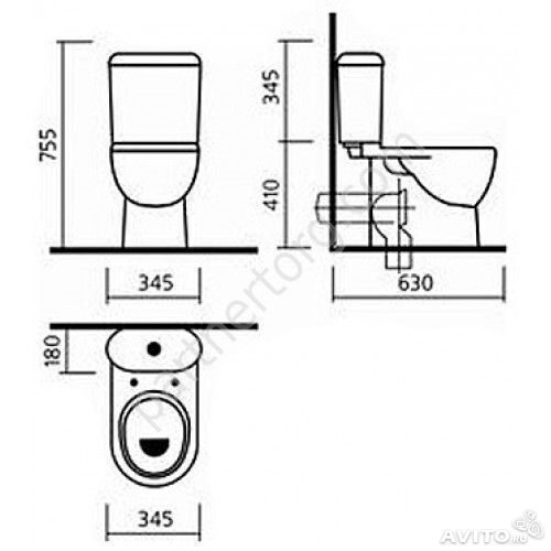 Art Sanita Luxe унитаз компакт напольный с сидением