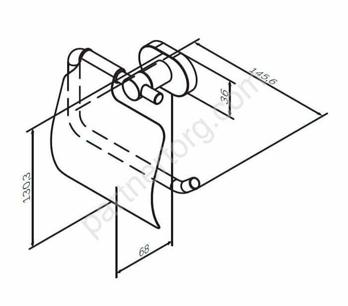 Держатель для туалетной бумаги с крышкой, хром A74341400 Sense L