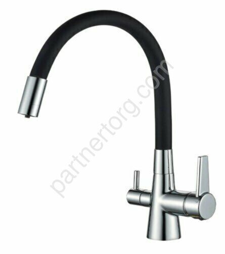 HB76858-7 Haiba смеситель для кухни с фильтром для воды, черный/хром