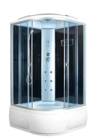 3204B grey black душевая кабина Aquapulse 110х110х220 см, матовое стекло, высокий поддон