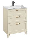 Леон 65 Н см тумба дуб бежевый для ванной комнаты с раковиной Фабиа 65 Aquaton