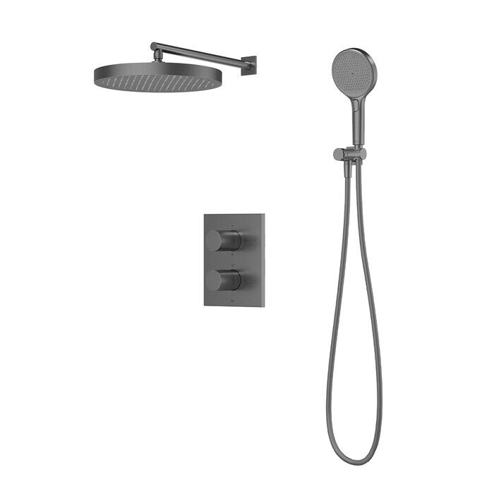 Duna Iddis встраиваемая душевая система с тропическим душем графит DUNGM0Ti67