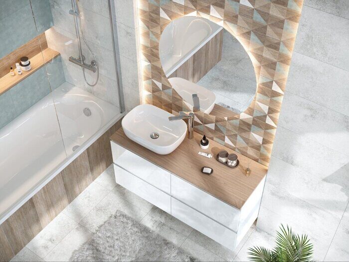 Frosty A17553 настенная плитка светло-серая матовая 30х60см Cersanit