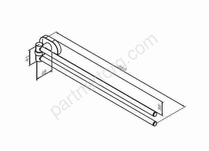Двойная вешалка-вертушка для полотенец, хром A7432600 Sense L