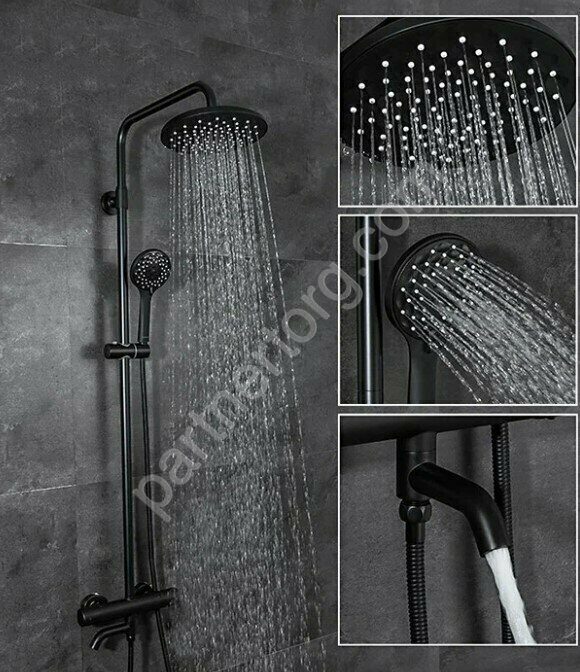 G2490-6 система с тропическим и ручным душем, смесителем с термостатом Gappo