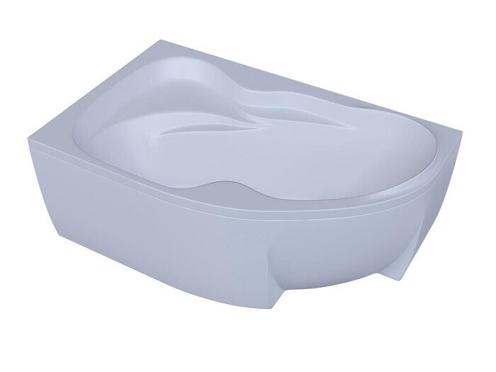 Вега ванна акриловая ассиметричная Aquatek 170х105см с каркасом и сливом-переливом