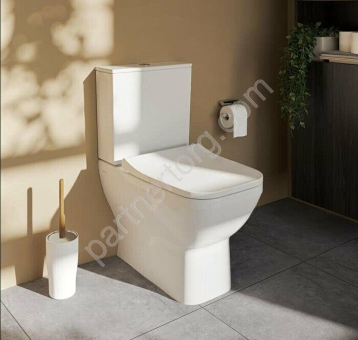 Integra Square Open-Back безободковый напольный унитаз, сиденье тонкое микролифт Vitra