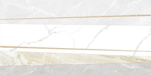 Bayron Gold AltaCera декоративная настенная плитка серая глянцевая 25х50см