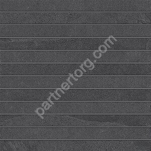 Luna/Terra Fascia Black LN04/TE04 черный неполированный керамогранит 30х30см Estima Мозаика