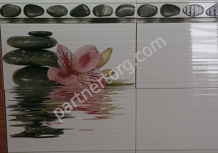 Олеандр черное панно керамическое Нефрит керамика