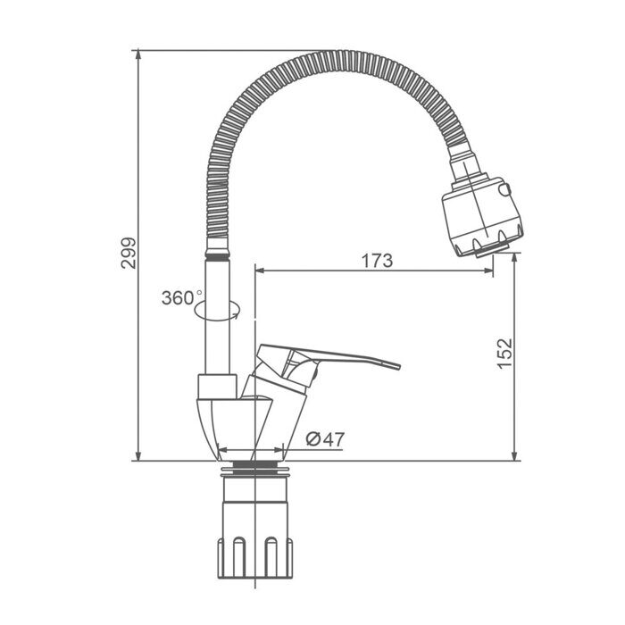 S202.47.05 Splenka Смеситель для кухни, сатин