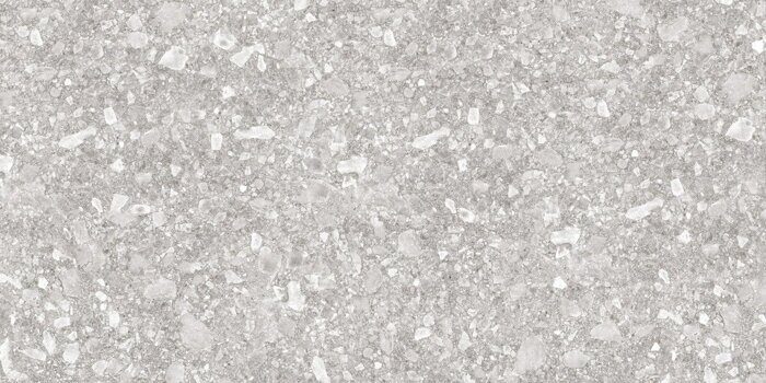 Turin Dark Delacora керамогранит серый матовый тераццо 120х60см