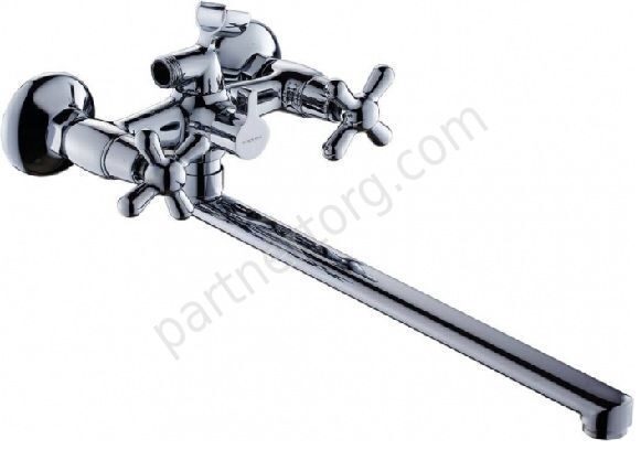 Retro смеситель для ванной с длинным изливом Gross Aqua 7016083С-35L(F)
