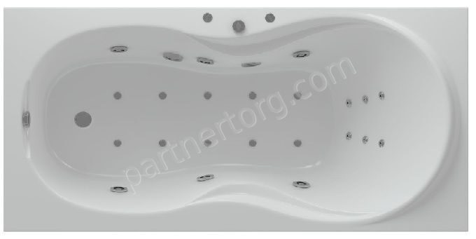 Мартиника ванна акриловая 180х90см Aquatek с каркасом и сливом-переливом