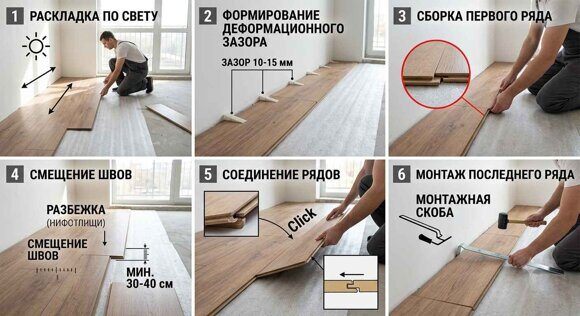 изображение Пошаговая технология укладки ламината