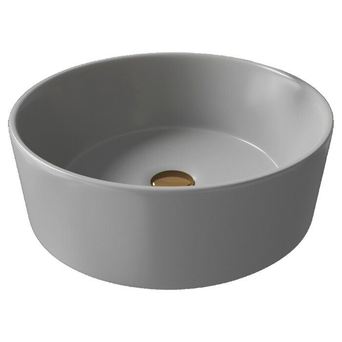 Grossman GR-3013GM накладная раковина темно-серая матовая 40х40х15см