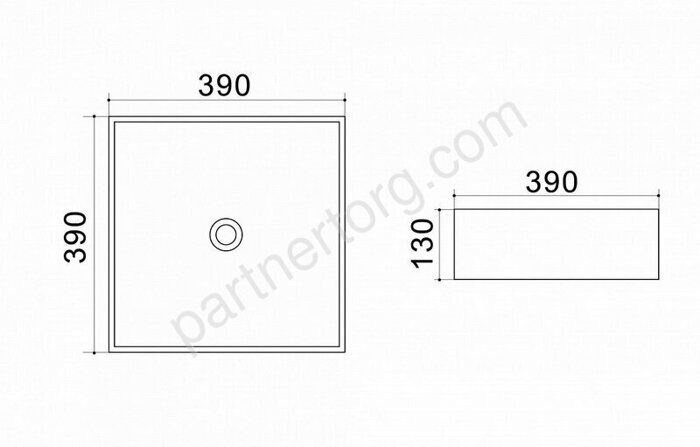 Azario Trend белая раковина настольная 39х39х13см AZ41120