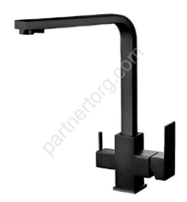 HB76803-7 Haiba смеситель для кухни высокий черный, с фильтром для воды