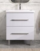 Land 700-0-2 тумба напольная белая для ванной комнаты с умывальником Como 70