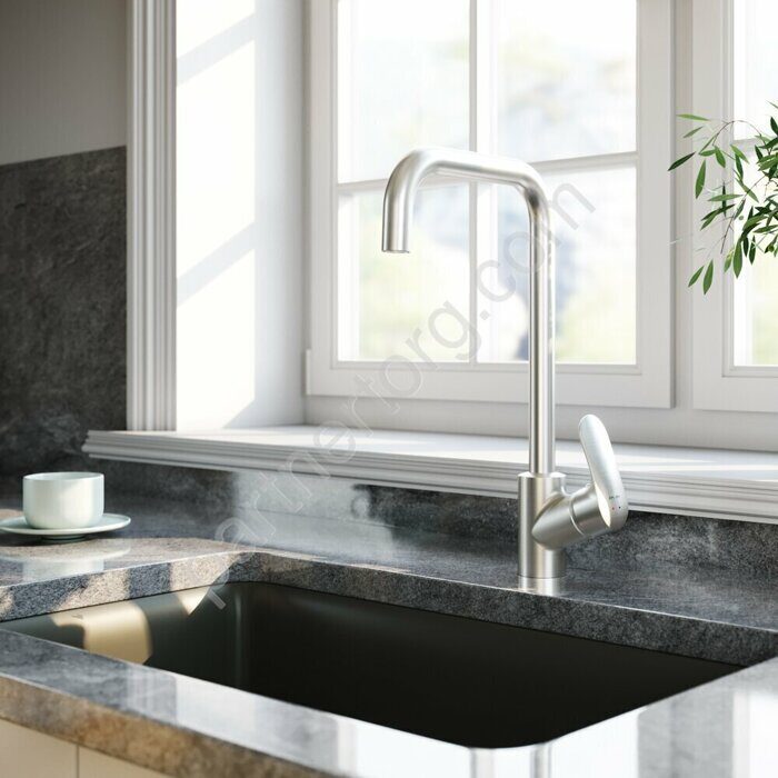 Like смеситель для кухни G-образный излив, сатин AM.PM F8006011