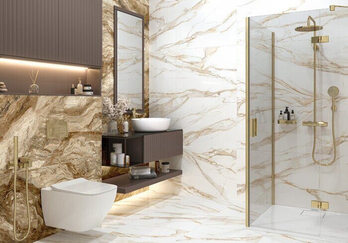 Sandy Carrara LCM керамогранит белый глянцевый 120х60см