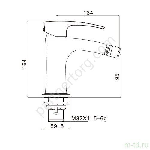 Jacob Gappo G5007-8 смеситель для биде белый хром