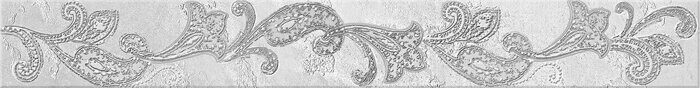 Sfumato Grey Paisley бордюр серый полуматовый 6,2х50,5см Azori