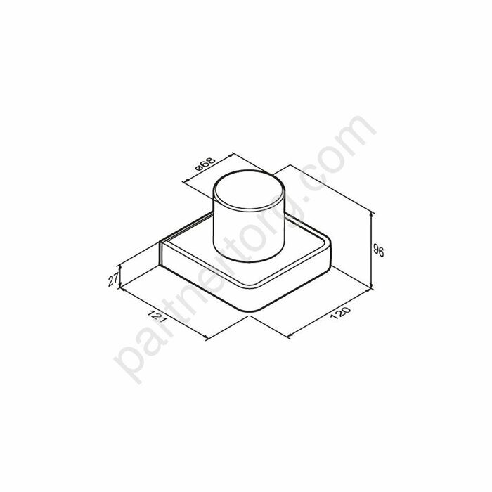 DA7734300 Jupiter Стеклянный стакан с настенным держателем