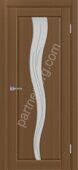 Сицилия 730.121 линии межкомнатная дверь орех NL со стеклом мателюкс