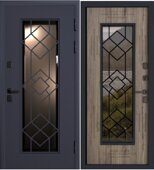 Термо Прима 1 Дуб бомонд дверь стальная для улицы Серый графит муар, Дуб бомонд грей