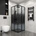 Niagara Eco NG-1010-14QBLACK душевое ограждение 100х100см,  раздвижное, черный профиль стекло Мозаика