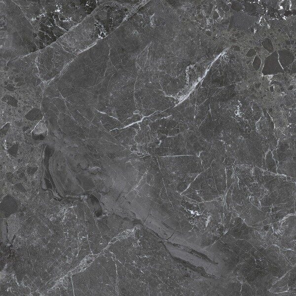 Greiny Dark Artkera керамогранит черный матовый sugar-эффект 60х60см